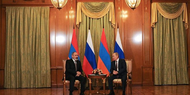 بوتين يؤكد لرئيس الوزراء الأرميني ضرورة إنهاء النزاع بين أرمينيا وأذربيجان