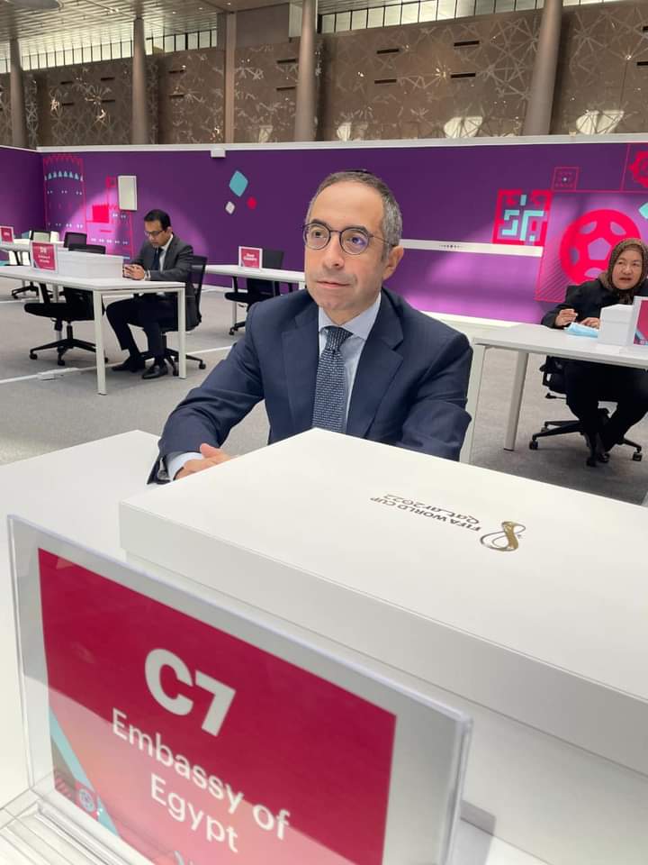 مشاركة سفير مصر فى افتتاح المركز الدولى لخدمات كأس العالم لكرة القدم فى قطر