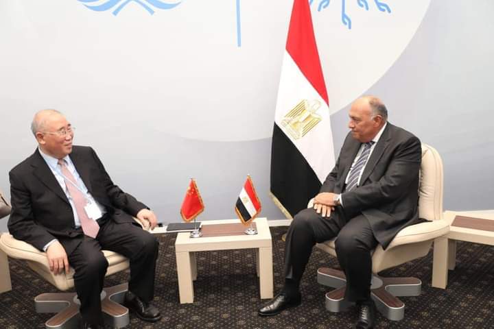 وزير الخارجية المصري يستقبل المبعوث الصيني للمناخ