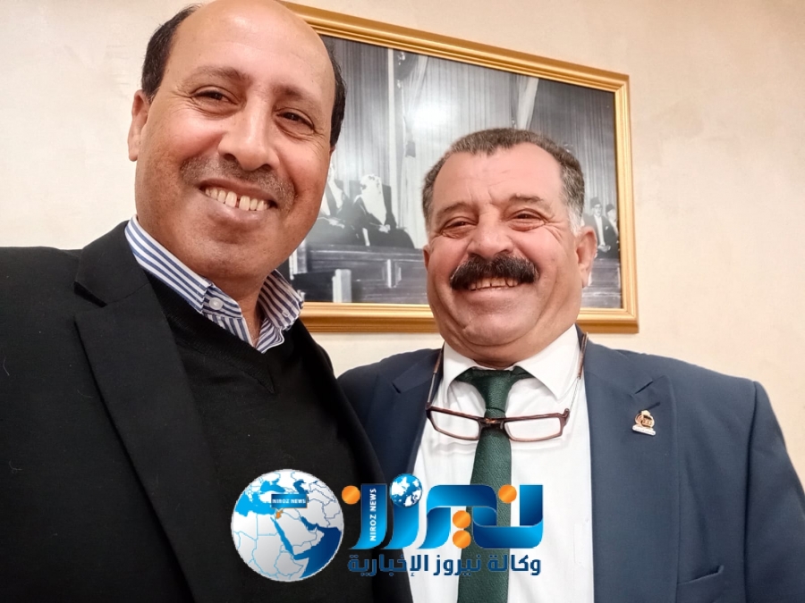 النائب السعيدين يستقبل مدير وكالة نيروز الإخبارية خليل سند الجبور في مجلس النواب