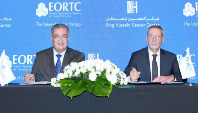 مركز الحسين يوقع أول اتفاقية للتعاون مع المنظمة الأوروبية لأبحاث السرطان في الشرق الأوسط