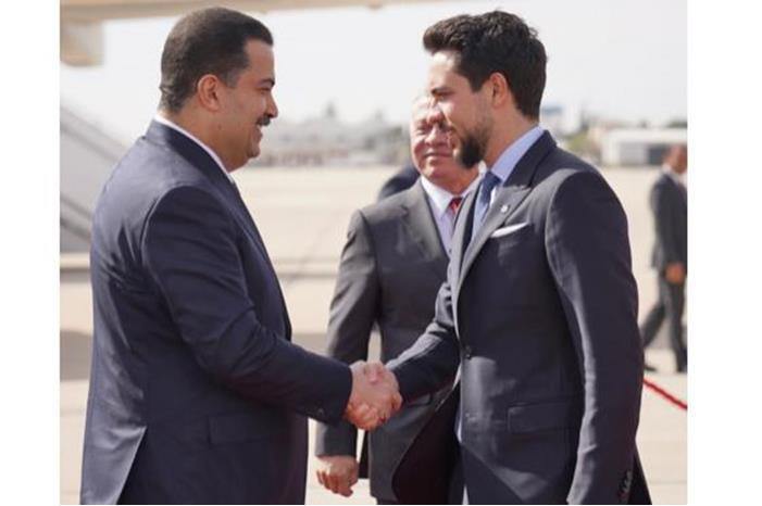 ولي العهد : من مراسم استقبال رئيس مجلس الوزراء العراقي محمد شياع