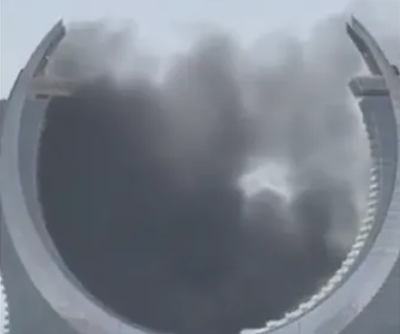 حريق ودخان في الدوحة بالقرب من ملعب لوسيل