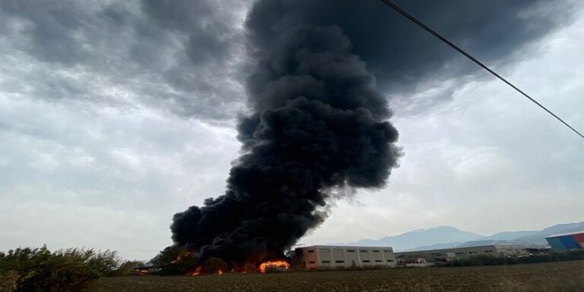 اندلاع حريق كبير بمصنع كيماويات في تركيا
