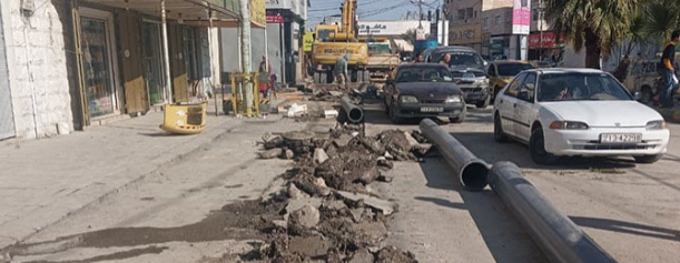 معان.. بدء تنفيذ مشروع الصرف الصحي في الوسط التجاري