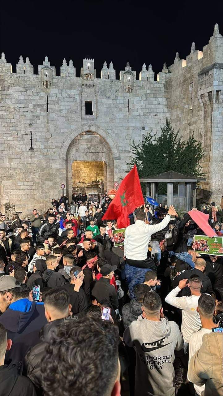 الاحتلال يقمع المحتفلين بفوز المغرب بالقدس