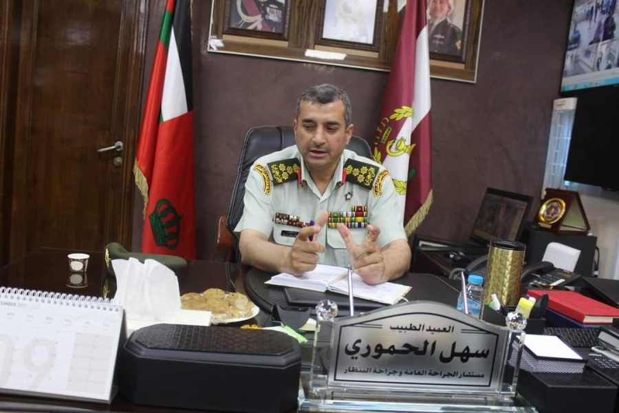 عبيدات : الرعاية الطبية والمعاملة الإنسانيه قل نظيرها في مستشفى الامير راشد بن الحسن  العسكري