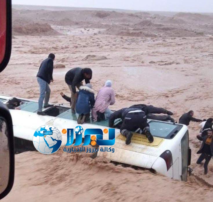 عاجل ..3 إصابات بانقلاب حافلة ركاب في معان