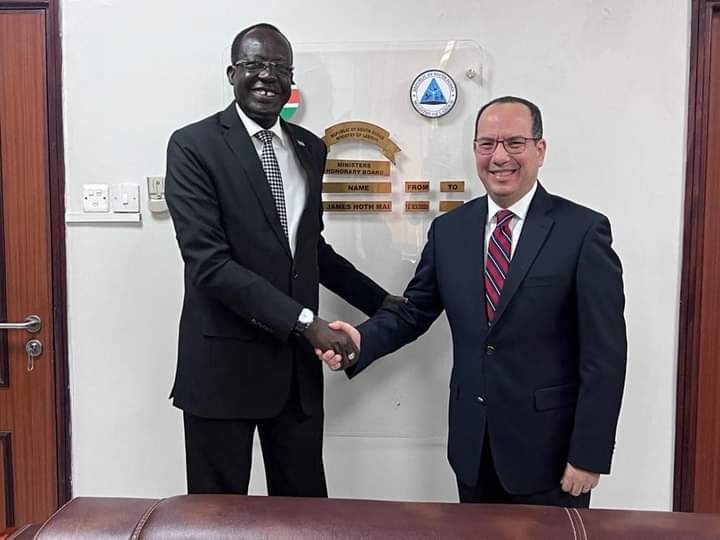 سفير مصر في جنوب السودان يلتقي وزير العمل