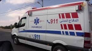 حادث تصادم بين حافلة نقل ركاب ومركبة بالقرب من الجامعة الأردنية