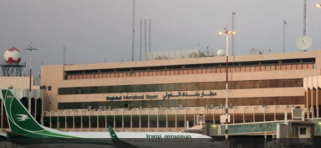توقف الملاحة في مطار بغداد الدولي بسبب الظروف الجوية