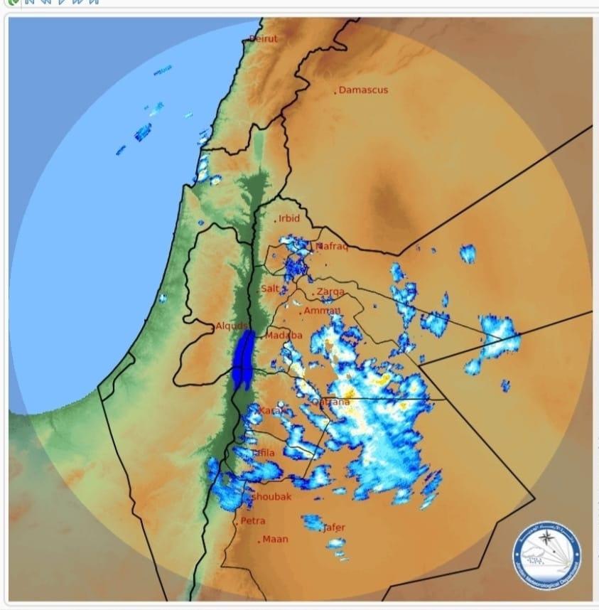 الأرصاد: أمطار غزيرة في بعض مناطق الأردن