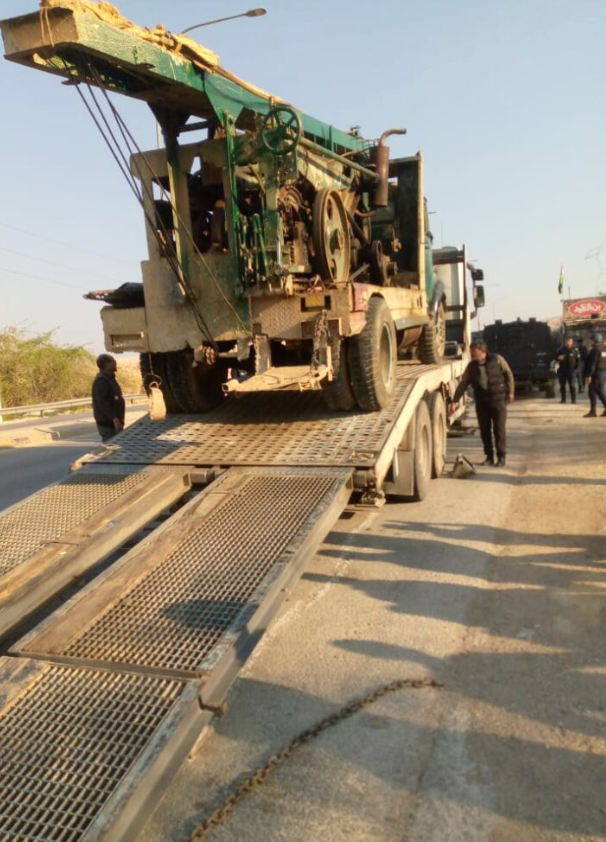 المياه: ضبط حفارة مخالفة في منطقة المغطس