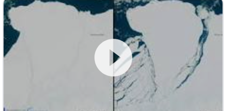 جبل جليدي مساحته 1550 كلم مربع ينفصل عن القارة القطبية الجنوبية