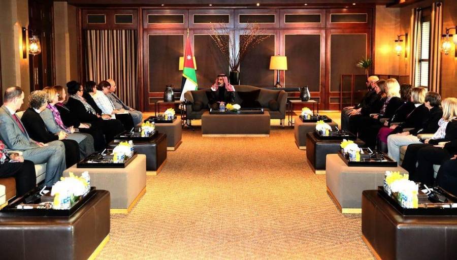 الأمير غازي يستقبل وفدًا من الكنيسة الإنجيلية اللوثرية في الولايات المتحدة