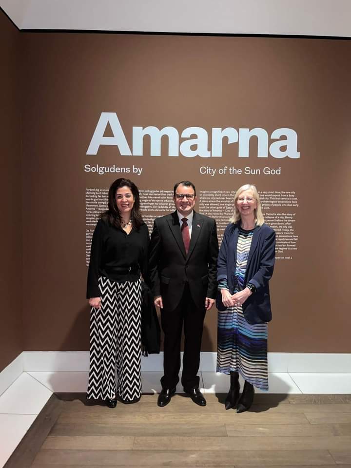 السفير المصري في الدنمارك يفتتح معرض  تل العمارنة  مدينة إله الشمس