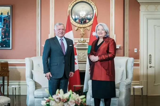 الملك يبحث مع الحاكم العام لكندا ماري سيمون العلاقات الاستراتيجية بين البلدين