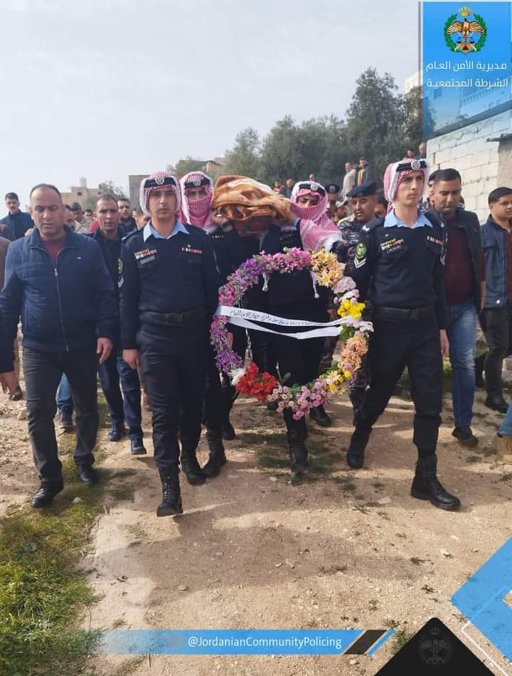 تشييع جثمان الوكيل قصي محمد جميل البراهمه من مرتب مديرية دفاع مدني شرق اربد