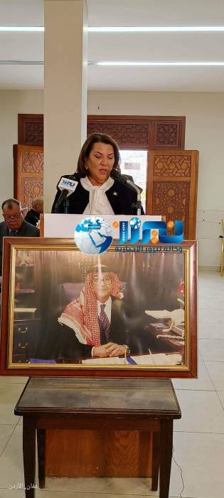 العين خولة العرموطي  تلقي كلمة خلال حفل تأبين دولة عبدالسلام المجالي