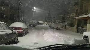 الأرصاد: زخات خفيفة من الثلج الاثنين والثلاثاء