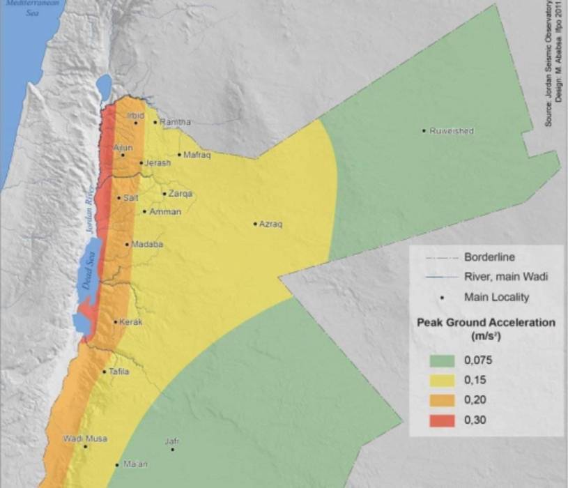 مرصد الزلازل الاردني يسجل هزة أرضية قبل قليل بقوة 4.4 على مقياس ريختر شمال نابلس بعمق 10 كم وتبعد عن عمان مسافة 67 كم