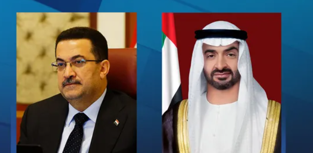 رئيس دولة الإمارات يستقبل رئيس الوزراء العراقي