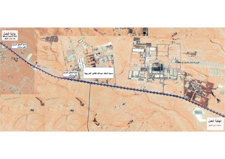 بدء العمل بمشروع صيانة طريق الموقر – الأزرق