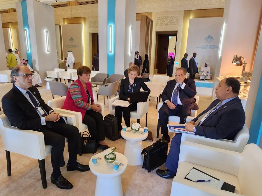 وزير المالية.. فى لقائه بمدير عام صندوق النقد الدولى على هامش القمة العالمية للحكومات بدبي