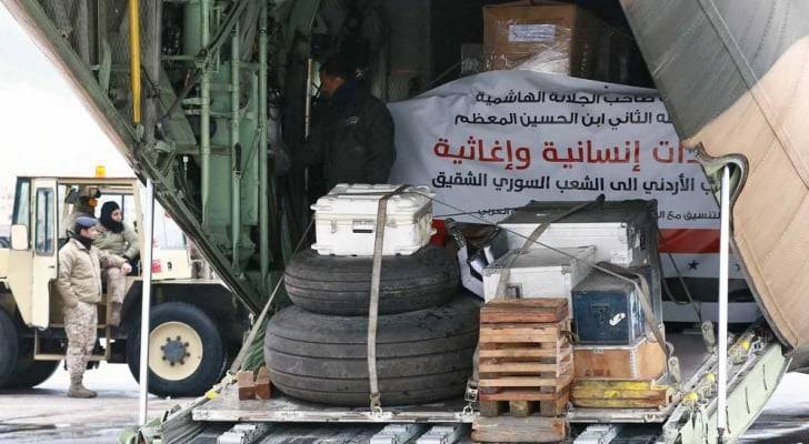 الأردن يسير 130 طنا من الأدوية والأغذية إلى سورية