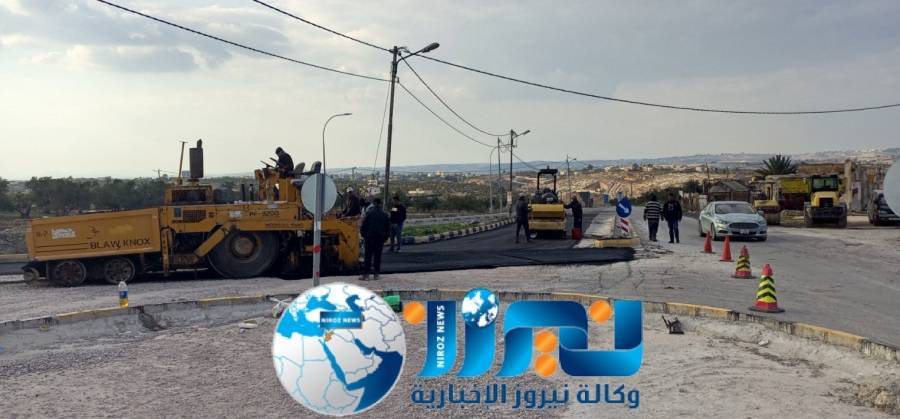 بلدية اربد الكبرى تنفذ تعبيد  الشارع المؤدي الى وادي تقبل بمحافظة اربد..صور وفيديو