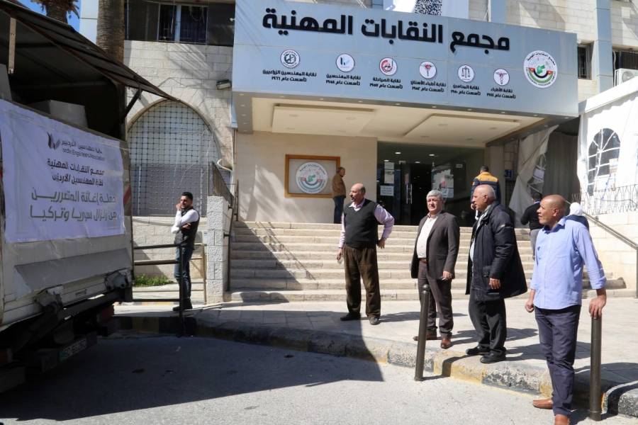 “المهندسين”: تسيير قافلتي تبرعات إلى سوريا وتركيا