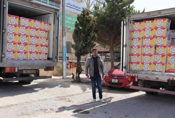 الأردنية للعلوم والثقافة تقدم للشعب السوري 10 الاّف كيس حليب