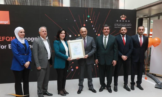 أورنج الأردن أوّل شركة اتصالات في الشرق الأوسط تنال شهادة الاعتراف بالتميز بتقييم 5 نجوم