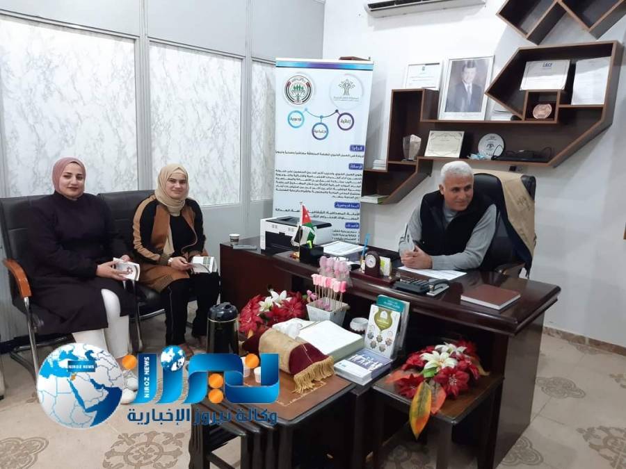 زيارة ادارة مركز شابات سهل حوران  إلى مدير جمعية التكافل الخيرية..صور