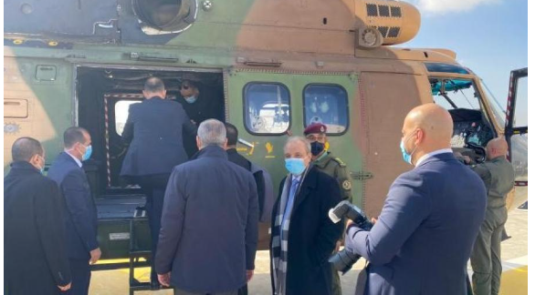 مروحية اردنية تنقل الوفد الفلسطيني الى العقبة