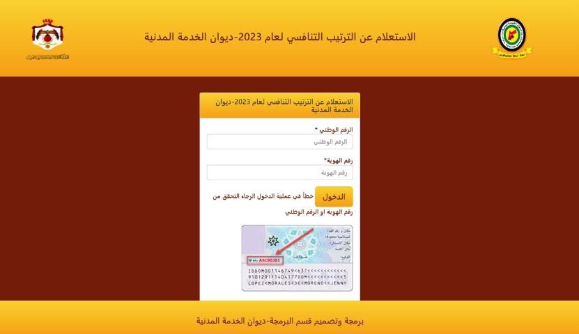 ديوان الخدمة يطلق الكشف التنافسي لعام 2023  رابط