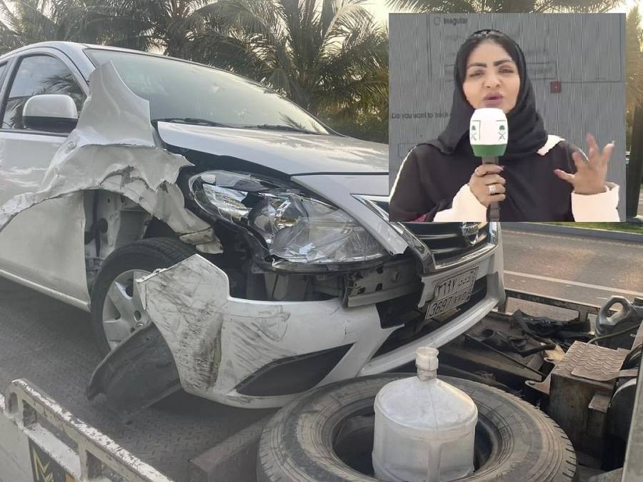 نقل الزميلة  فدوى الطيار للمستشفى إثر تعرضها لحادث مروري