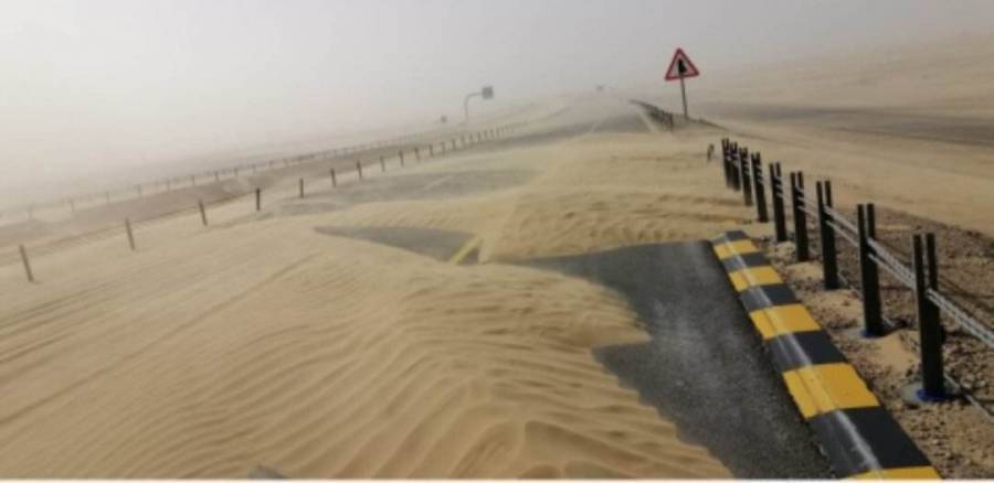 الأشغال: نتعامل مع تجمع للكثبان الرملية