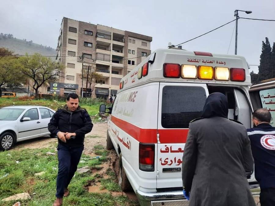 الخدمات الطبية الفلسطينية العسكرية  تشارك في مناورة تدريبية لمواجهة الزلازل....صور