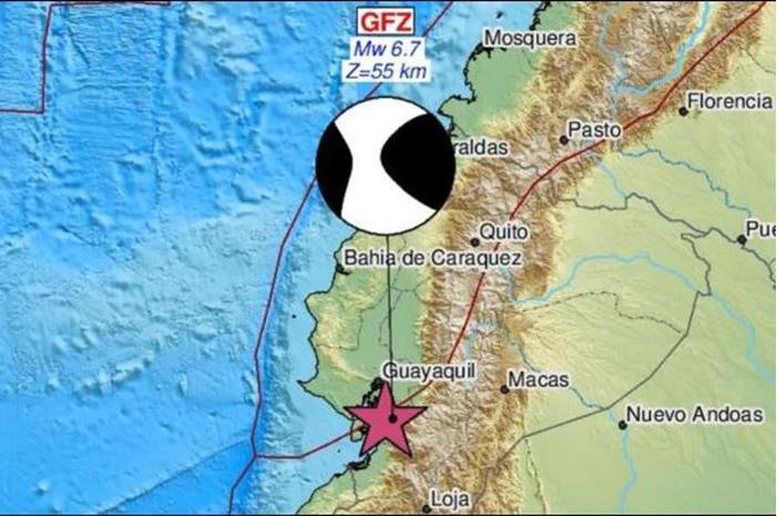 زلزال بقوة 6.7 درجة يضرب الإكوادور