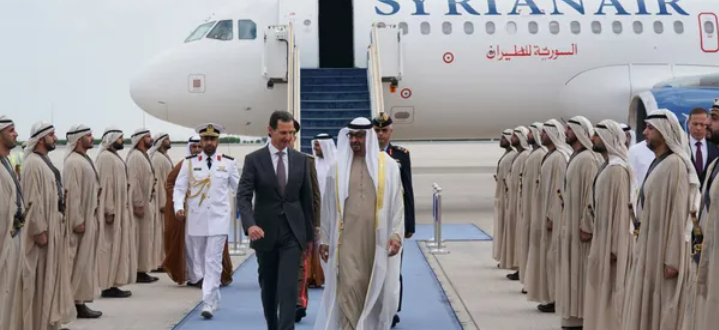 محمد بن زايد يستقبل الرئيس السوري في أبوظبي