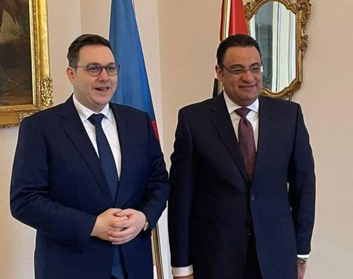 السفير المصري في براج يلتقي مع وزير خارجية التشيك
