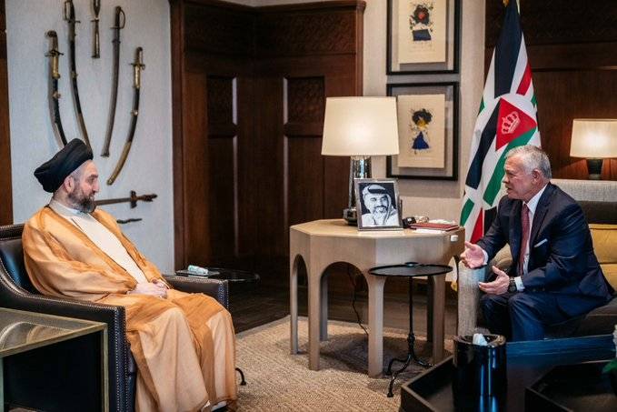 الملك يلتقي رئيس تيار الحكمة الوطني في العراق وهذا ما دار بينهما