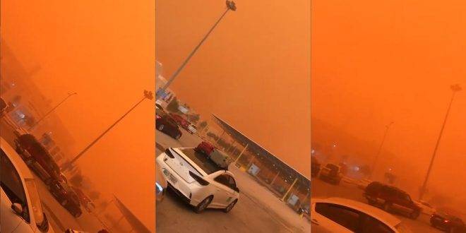 موجة غبار كثيفة على حدود المدورة