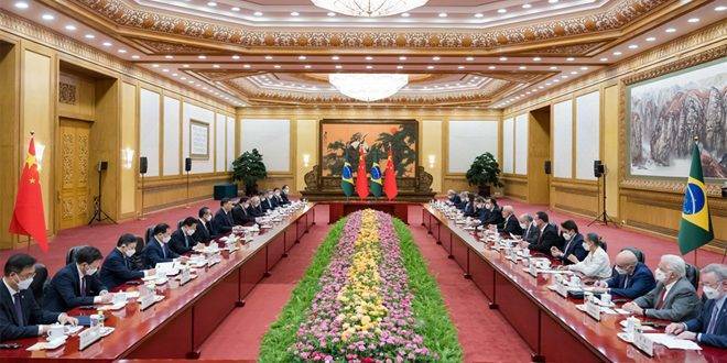 الرئيس الصيني لنظيره البرازيلي: لبلدينا دور مهم بتحقيق السلام والاستقرار في العالم