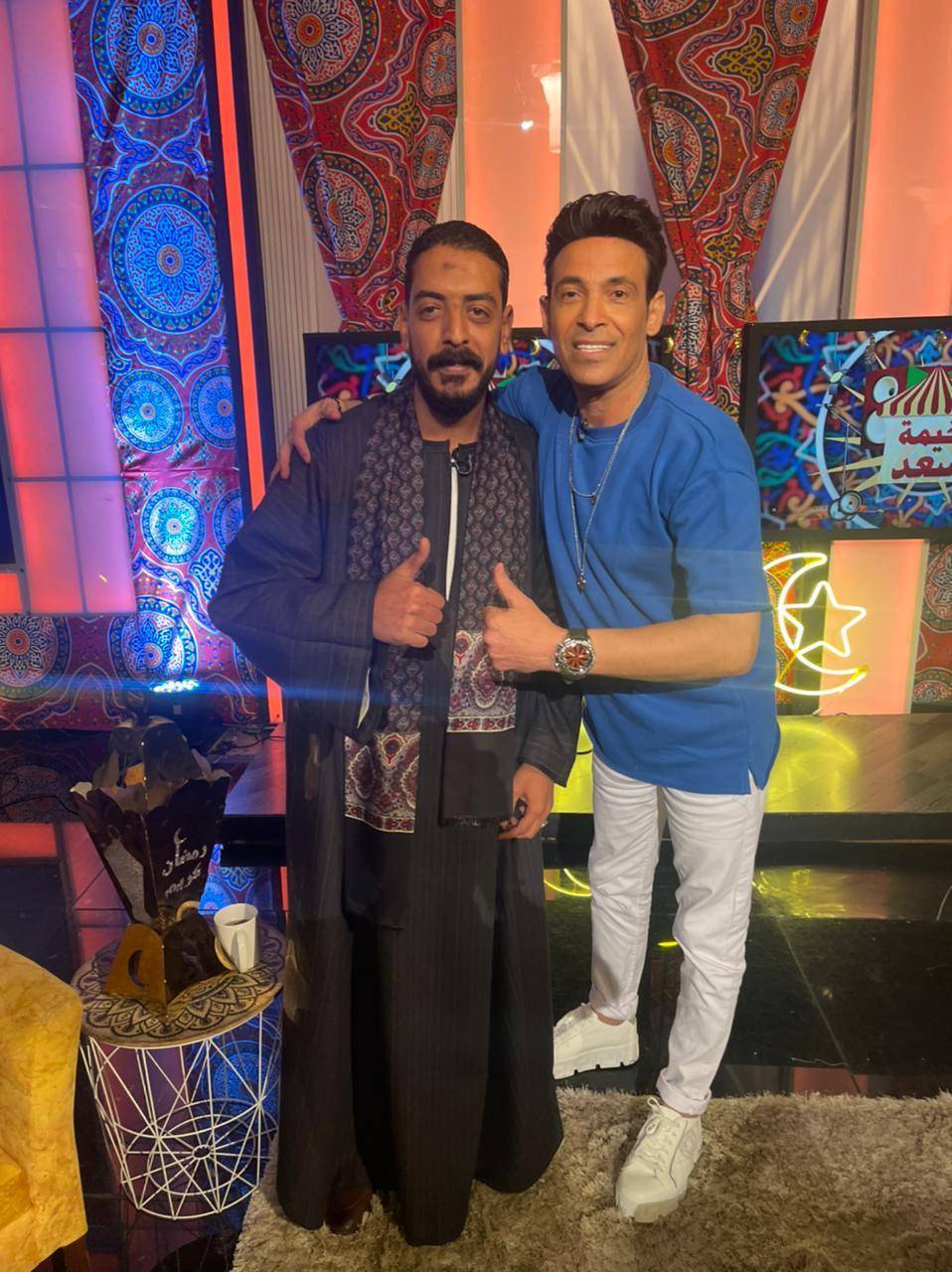 سعد الصغير يقدم أغاني صعيدية مع المطرب محمود السوهاجي في برنامجه .. اليوم