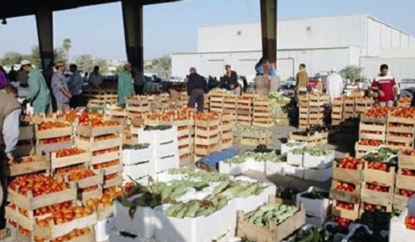 4532 طن خضار وفواكه وورقيات ترد للسوق المركزي اليوم