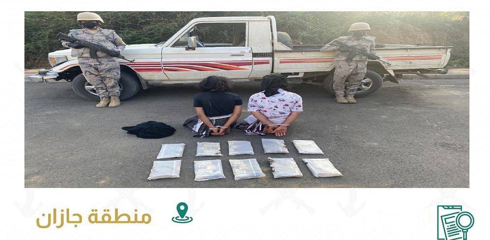 القبض على مخالفين لمحاولتهما تهريب مادة الحشيش المخدر