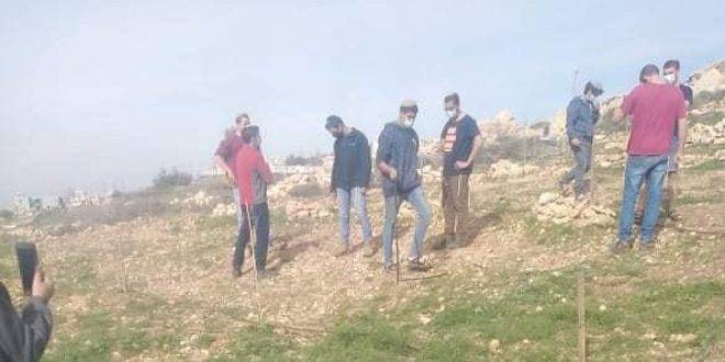 مستوطنون يتلفون محاصيل الفلسطينيين في بلدة بيت أمر بالخليل