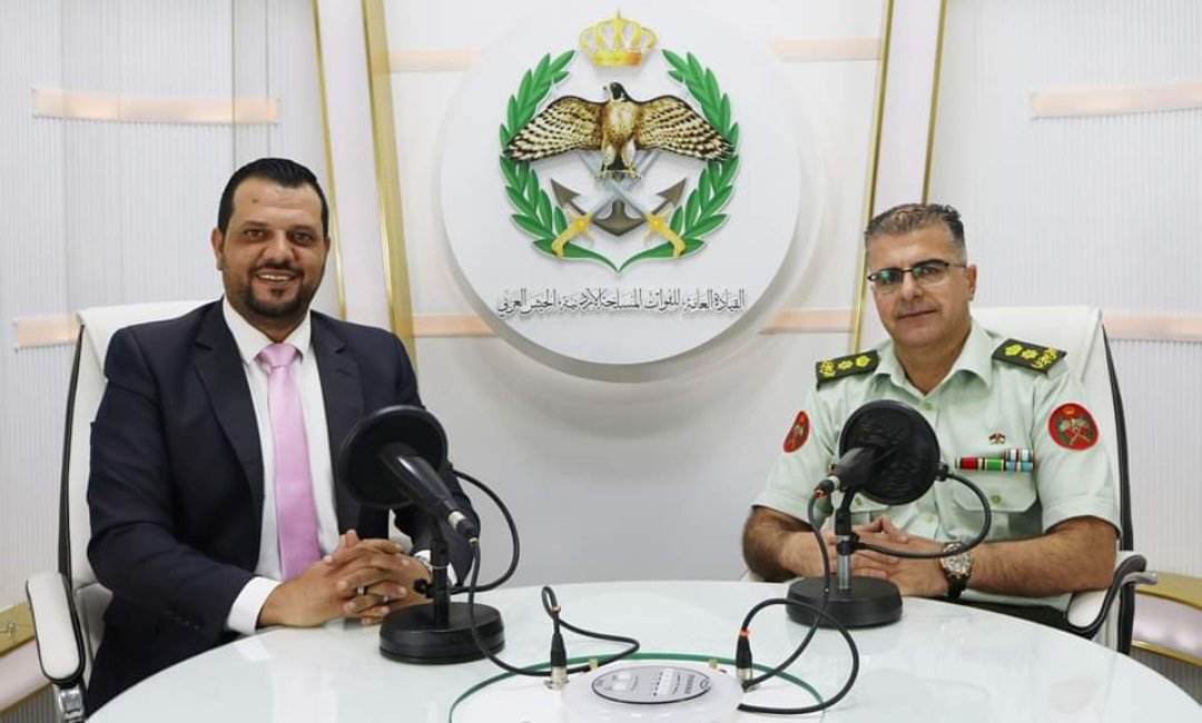 إذاعة الجيش العربي تستضيف المقدم القاضي العسكري ابراهيم صبح